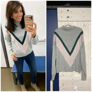 Old Navy Color Block Cowl Neck Sweater
